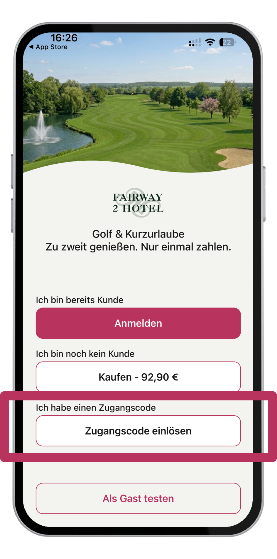 Fairway2Hotel App