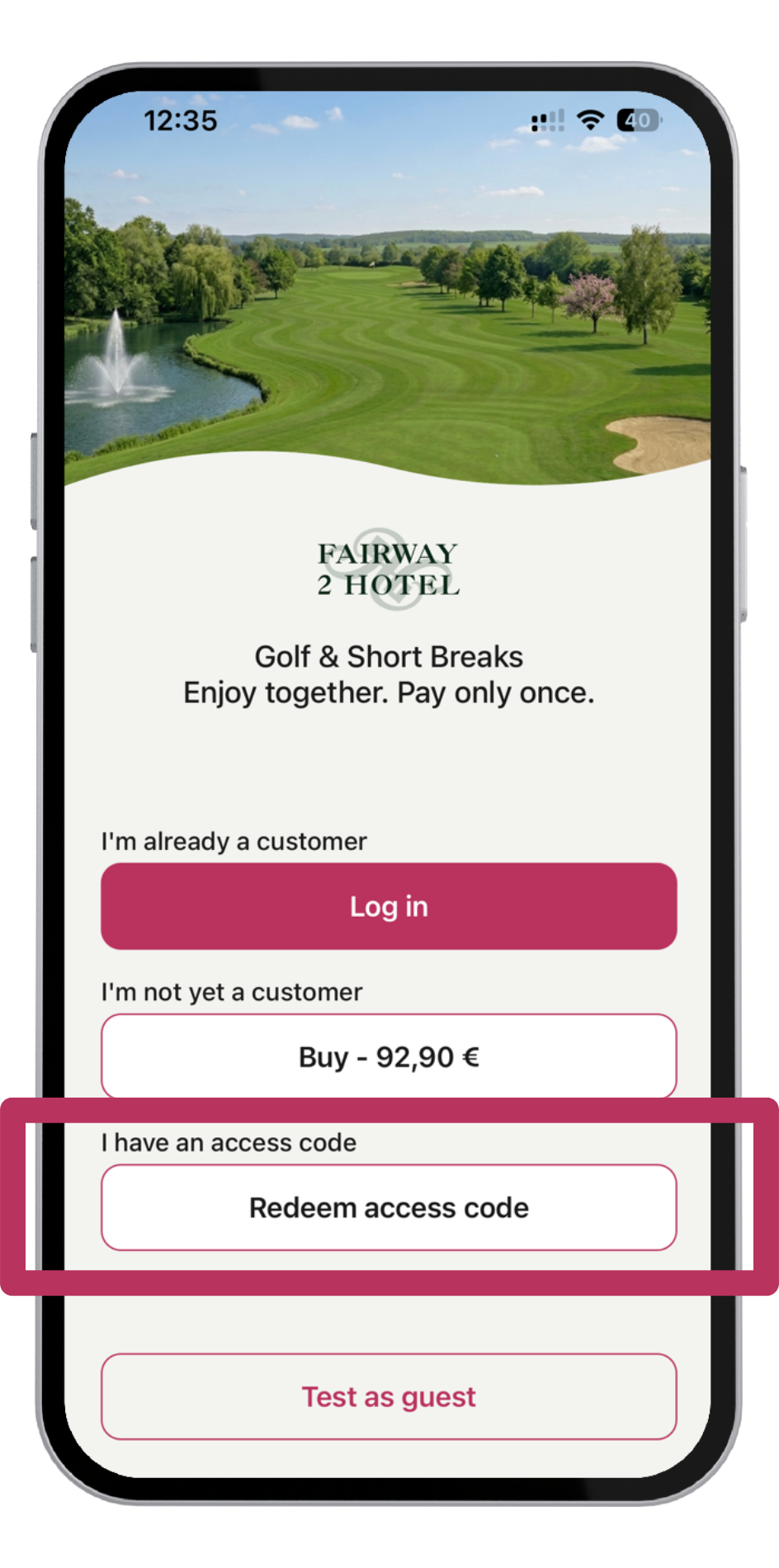 Fairway2Hotel App